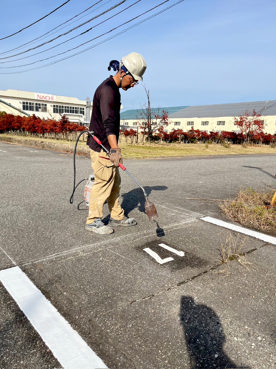 株式会社不二越様駐車場区画線設置工事