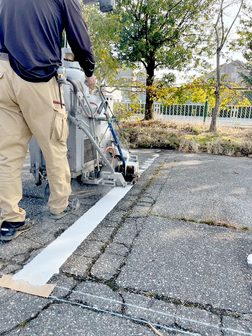 株式会社不二越様駐車場区画線設置工事